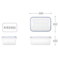 【聯府】天廚長型保鮮盒 (3.4L) KIR3400