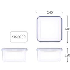 【聯府】天廚方型保鮮盒 (5L) KIS5000