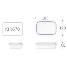 【聯府】天廚長型保鮮盒 (670ML) KIR670