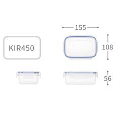 【聯府】天廚長型保鮮盒 (450ML) KIR450