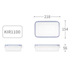 【聯府】天廚長型保鮮盒 (1.1L) KIR1100