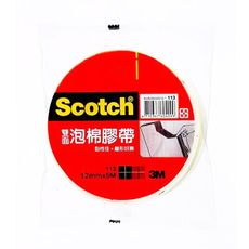 3M™ Scotch®  113 雙面泡棉膠帶 12mm*5m