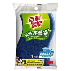 3M 百利 天然木漿棉菜瓜布 木漿棉不沾鍋菜瓜布-細緻鍋具專用 (1片裝) 520T