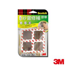 3M™ Scotch® 紗窗修補膠帶 M10, 10 x 10 cm, 2枚入