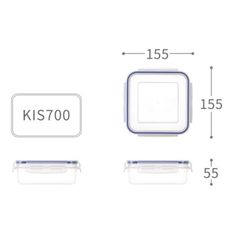 【聯府】天廚方型保鮮盒 (700ML) KIS700