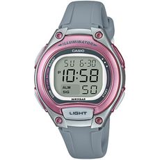 CASIO 青春學院休閒魅力電子錶-粉紅x灰(LW-203-8A)