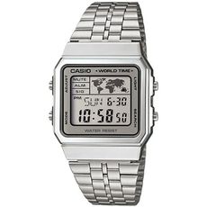 CASIO 復古方塊世界休閒電子錶-灰框(A500WA-7D)