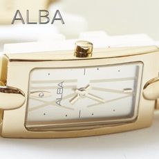 【ALBA】金綴時尚優雅鍊帶女錶-IP金(AEGD38X1)