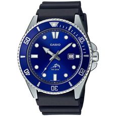 CASIO卡西歐 槍魚系列黑水鬼造型防水200米手錶-藍(MDV-106B-2A)
