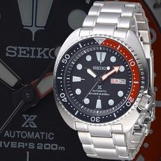 【SEIKO 精工】PROSPEX潛水夫200M自動機械錶-黑*紅(SRP789K1)