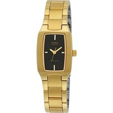 【CASIO 卡西歐】金色佳人酒桶石英女錶-黑(LTP-1165N-1C)
