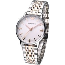 【ARMANI】極簡經典風仕女腕錶-中金(AR1603)