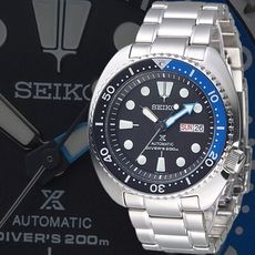 【SEIKO 精工】PROSPEX潛水夫200M自動機械錶-黑*藍(SRP787K1)