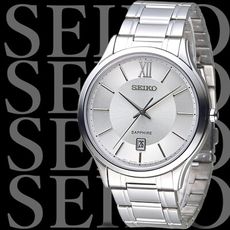 【SEIKO 精工】風華世界知性時尚男錶-銀白(SGEH51P1)