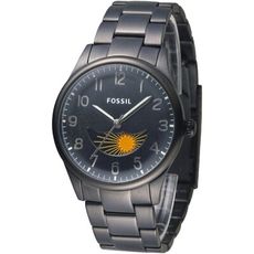 FOSSIL 月相視窗擎梭時尚腕錶-IP黑(FS4849) 保固二年
