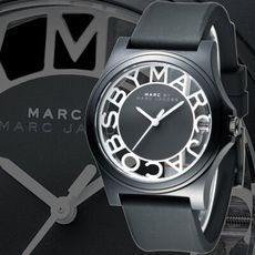 【MARC By Marc Jacobs】玩酷達人時尚透視橡膠錶-黑(MBM4019)