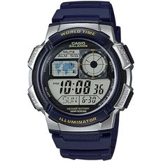 【CASIO】雷霆世界戰士運動電子錶-藍(AE-1000W-2A)