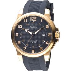 ALBA手錶 AS9C72X1 時尚運動逸品玫瑰金男錶(保固二年)