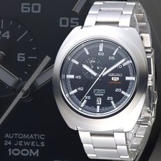 【SEIKO 精工】頂尖對決5號24石自動機械錶-黑(SSA281K1)