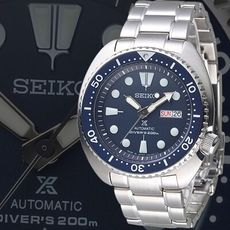 【SEIKO 精工】PROSPEX日製復刻鮑魚潛水200M自動機械錶-深藍(SRP773J1)