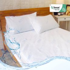 天絲防水床包式保潔墊-雙人5x6.2尺