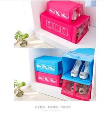 【小號透明可折疊收納盒】韓版收納盒玩具盒衣服防塵鞋子收納盒防水防塵鞋盒