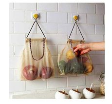 可掛廚房蔬菜收納網袋 創意大號 日式簡約 網袋 廚房網袋置物袋 水果壁掛袋 可掛式洋蔥大蒜儲物袋 馬