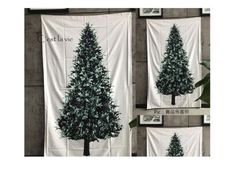 聖誕樹掛布(150X130CM)松樹掛毯 日本IG夯款聖誕節掛布壁飾裝飾布北歐節日背景bb