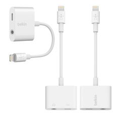 【Belkin】貝爾金 音頻轉接線 iPhone 3.5mm 耳機分插器 音樂+充電 台灣總代理