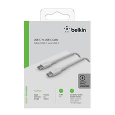 【Belkin】貝爾金 USB-C to USB-C 編織 傳輸線 充電線  1M CAB004bt