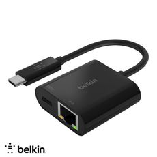 【Belkin】貝爾金 乙太網路+電源轉接器連 Type-C 接口 轉接器 轉接頭 台灣總代理