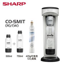 SHARP 夏普Soda Presso氣泡水機(2水瓶+1氣瓶)CO-SM1T 番茄紅/洋蔥白