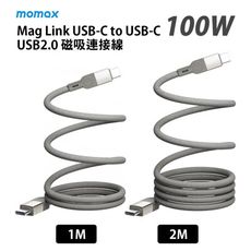 MOMAX Mag Link  USB-C to USB-C 100W USB2.0 磁吸連接線2M