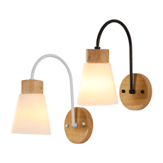 【Honey Comb】北歐風原木玻璃壁燈(KC2259-白．KC2260-黑)