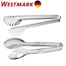 《德國WESTMARK》Salad and serving tongs 不鏽鋼湯匙+叉匙 萬用料理夾