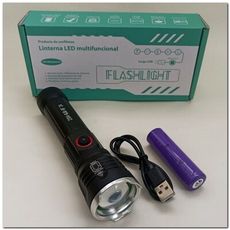 白極光強光手電 便攜充電手電筒 白激光超亮戶外手電筒 LED SF-24 變焦手電筒 大功率手電 爆