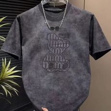 新款男士短袖圓領小熊印花T恤