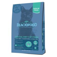 【BLACKWOOD柏萊富】特調無穀全齡貓配方(鴨肉+鮭魚+碗豆)貓飼料/乾糧-13.2LB(6KG