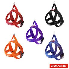 【EzyDog 易吉狗】澳洲 快套式胸背帶 基本色款 L號 -紅 /橘 /藍 /黑 /紫