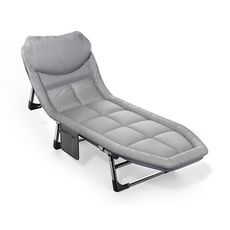 Style 特大款68x200cm-可全平躺多檔調節高透氣休閒折疊躺椅/午休床/折疊床