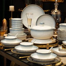 日式碗盤送禮 高檔碗碟套裝家用輕奢餐具2024新款喬遷碗具