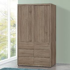 116cm拉門衣櫃-e198-4木心板 推門滑門開門 衣服收納 免組裝 【金滿屋】