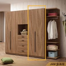 75cm衣櫃 尺衣櫥【金滿屋】木心板 推門滑門開門 衣服收納 免組裝-SH175-4