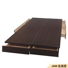 標準雙人5尺 床底 單人床架 高腳床組 黑白色加大 臥房床組【金滿屋】K121-35501 -