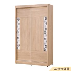  【金滿屋】 120cm衣櫃 木心板耐用衣櫃 推門衣櫃 滑門衣櫃-C041-1