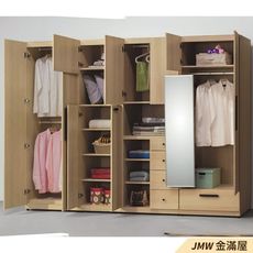 285cm衣櫃衣櫥【金滿屋】木心板 推門滑門開門 衣服收納 免組裝-K16-957 -
