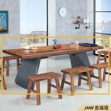 230cm餐桌 長型餐桌椅組 北歐大理石桌子 圓形桌 方形收納摺疊桌【金滿屋】R350-1 -