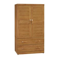 91cm衣櫥-c615-2木心板 推門滑門開門 衣服收納 免組裝 【金滿屋】