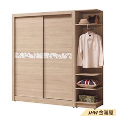【金滿屋】 149cm衣櫃 木心板耐用衣櫃 推門衣櫃 滑門衣櫃-C043-2