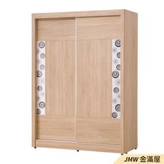 【金滿屋】 144cm衣櫃 木心板耐用衣櫃 推門衣櫃 滑門衣櫃-C041-2
